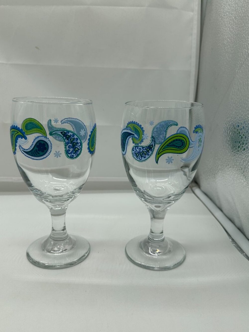 Set of 2 Royal Norfolk Blue Paisley Coffee Cup Blue Green Paisley RNF124